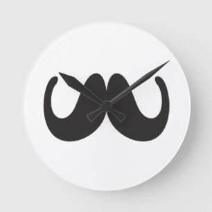 Relógio Redondo Pulso de disparo de parede do bigode