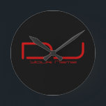 Relógio Redondo Pulso de disparo de parede do DJ<br><div class="desc">© 2009-2016 de Copyright</div>