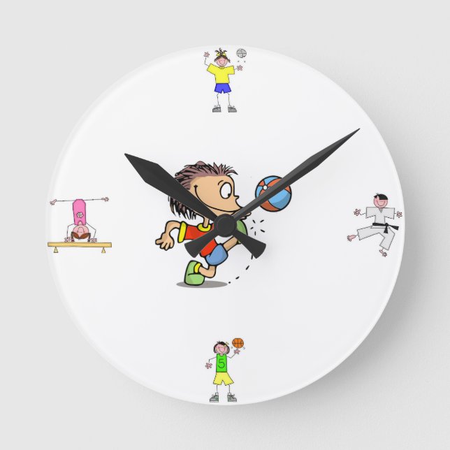 Relógio Redondo Pulso de disparo de parede dos esportes (Frente)