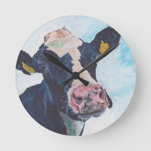 Relógio Redondo Pulso de disparo de parede - vaca do frisão de