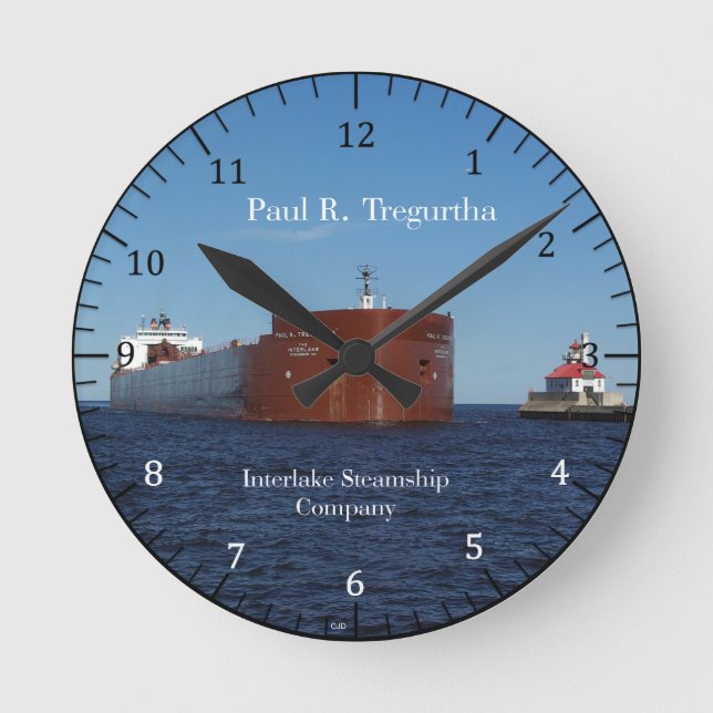 Relógio Redondo Pulso de disparo de Paul R. Tregurtha Duluth (Frente)