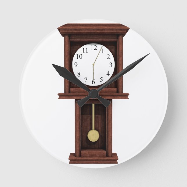 Relógio Redondo Pulso de disparo de pêndulo antigo (Frente)