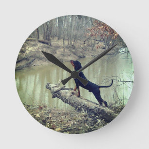 Relógio Redondo Pulso de disparo do cão do racum