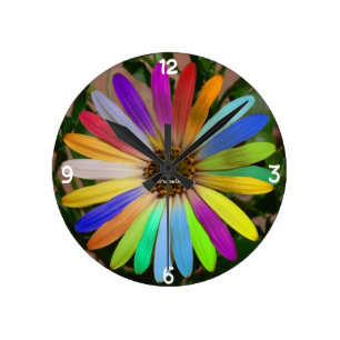 Relógio Redondo Pulso de disparo do girassol