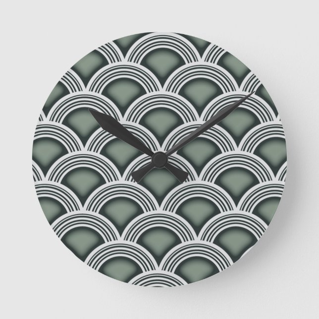 Relógio Redondo Pulso de disparo dos círculos concêntricos do art (Frente)