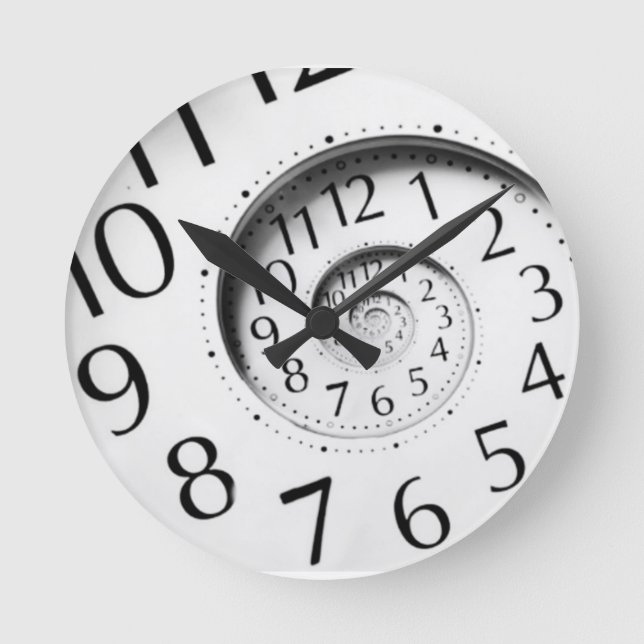 Relógio Redondo Pulso de disparo espiral da arte (Frente)