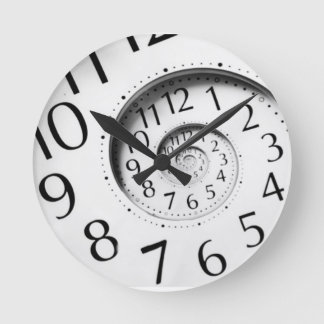 Relógio Redondo Pulso de disparo espiral da arte