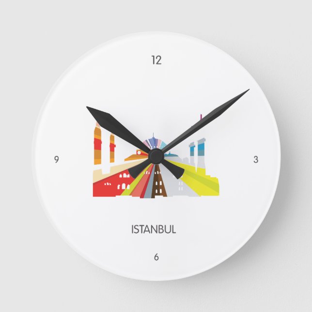 Relógio Redondo Pulso de disparo - Istambul (Frente)
