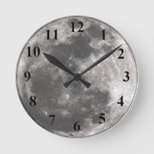 Relógio Redondo Pulso de disparo lunar da Lua cheia