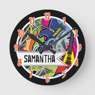 Relógio Redondo Pulso de disparo personalizado banda do balancim