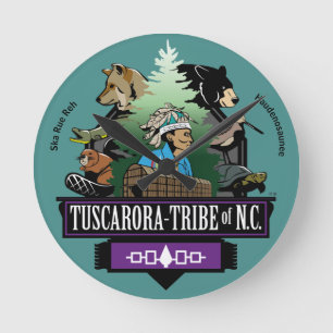 Relógio Redondo Pulso de disparo tribal pelo tribo do ~Tuscarora