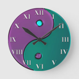 Relógio Redondo Pulso de disparo verde e roxo do numeral romano de