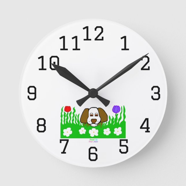 Relógio Redondo Pup N Play Acrylic Wall Clock (Frente)