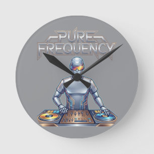 Relógio Redondo Pure Frequency – Arte de Música Eletrônica