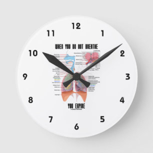 Relógio Redondo Quando Não Respirar O Sistema Respiratório Expirat
