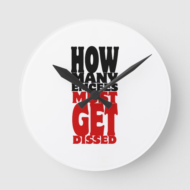 Relógio Redondo Quantos Êxitos Devem Ser Eliminados (Frente)