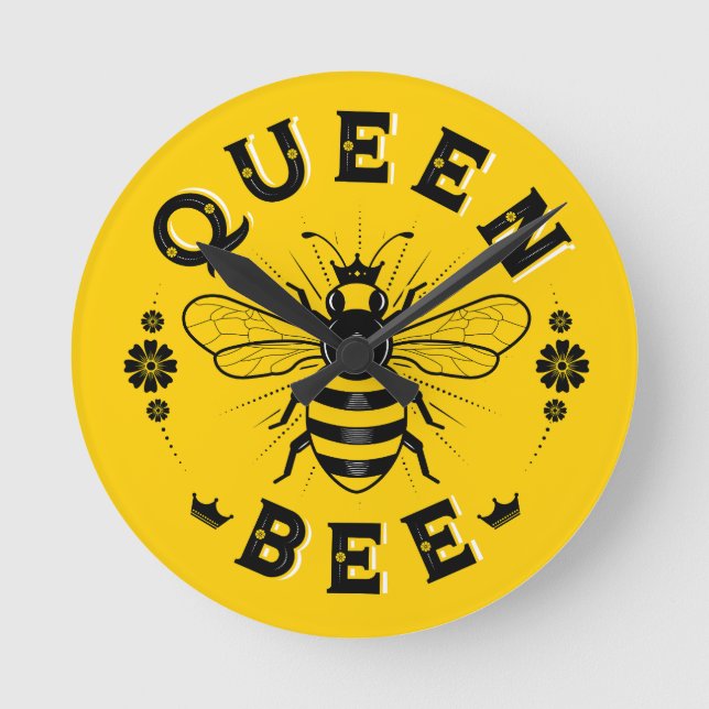 Relógio Redondo Queen Bee Wall Clock (Frente)