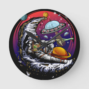 Relógio Redondo Queijo Moon Space