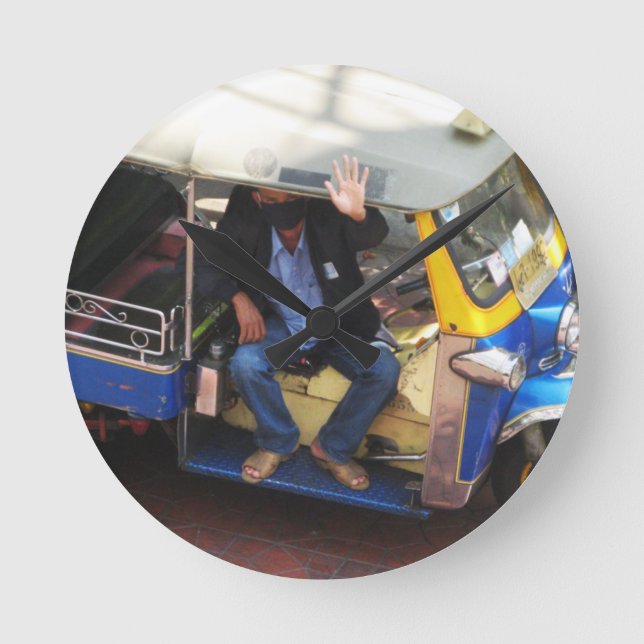 Relógio Redondo Quer TUK-TUK? (Frente)