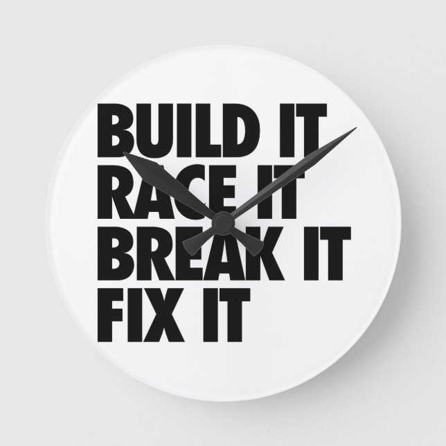 Relógio Redondo RaceCar (Frente)