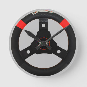Relógio Redondo Racing Car Direction Wheel Gran Turismo, GT7