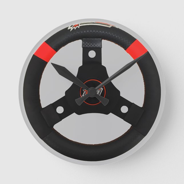 Relógio Redondo Racing Car Direction Wheel Gran Turismo, GT7 (Frente)
