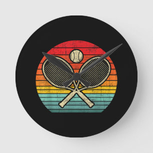 Relógio Redondo Racket de Tênis retrovisores cruzado - Pista despo