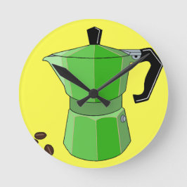 Relógio Redondo Rainbow Espresso Verde