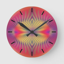 Relógio Redondo Rainbow Feather Acryall Clock