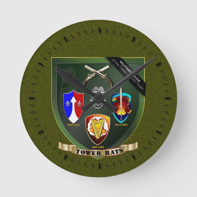 Relógio Redondo Ratos de torre (Frente)