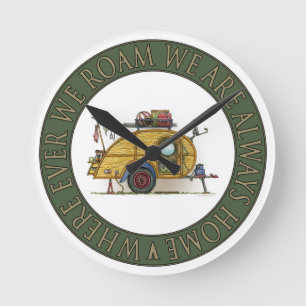 Relógio Redondo Reboque bonito do viagem do campista da lágrima d