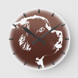 Relógio Redondo Recém-fundado Clock Dog Lover Wall Clock Decinto