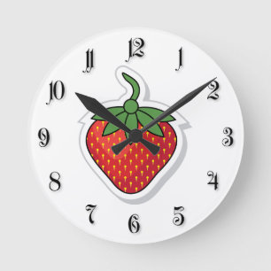 Relógio Redondo Red Sweet Strawberry
