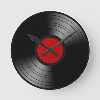Relógio Redondo Registro de vinilo