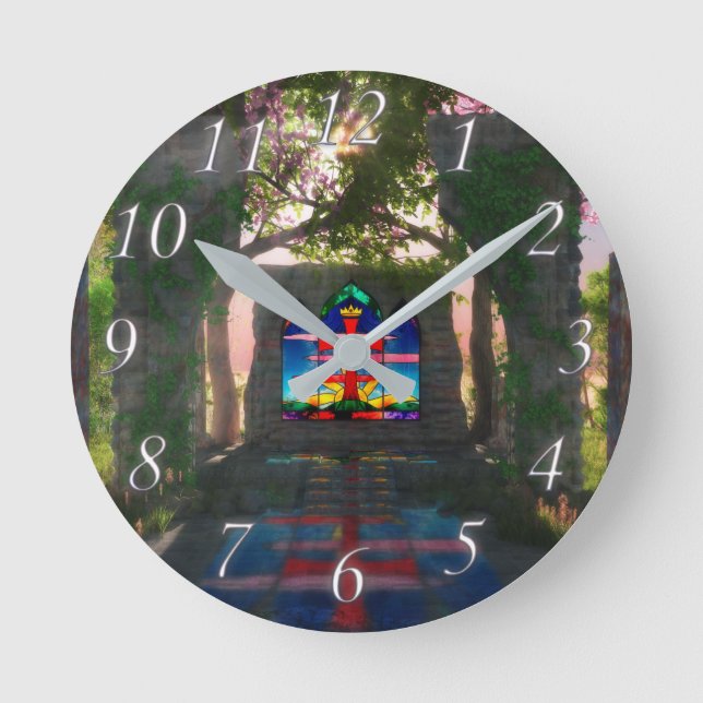 Relógio Redondo Relógios de Páscoa Leve Eterna (Frente)