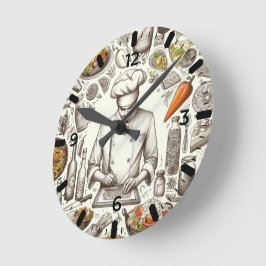 Relógio Redondo Reloj de Chef 