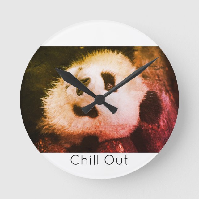 Relógio Redondo Reloj de pared Bear Panda (Frente)