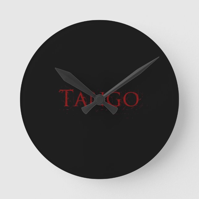 Relógio Redondo Reloj tango negro (Frente)