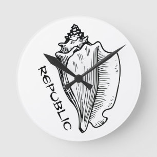Relógio Redondo República Conch