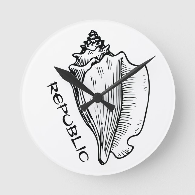 Relógio Redondo República Conch (Frente)