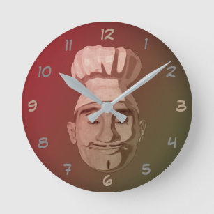 Relógio Redondo Restaurante Chef