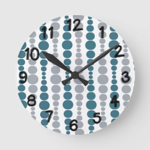 Relógio Redondo Retângulos Modernos 