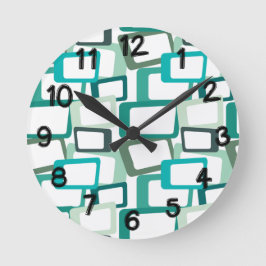 Relógio Redondo Retângulos Modernos do Século médio