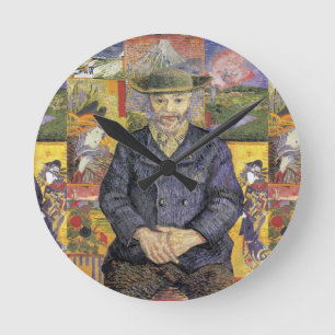 Relógio Redondo Retrato de Pere Tanguy Pós-Impressionismo de Van G