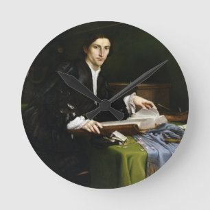 Relógio Redondo Retrato de um cavalheiro em seu estudo, 1528-30