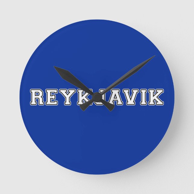 Relógio Redondo Reykjavik Islândia (Frente)