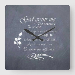 Relógio Redondo Rezar pela serenidade retro de prenda