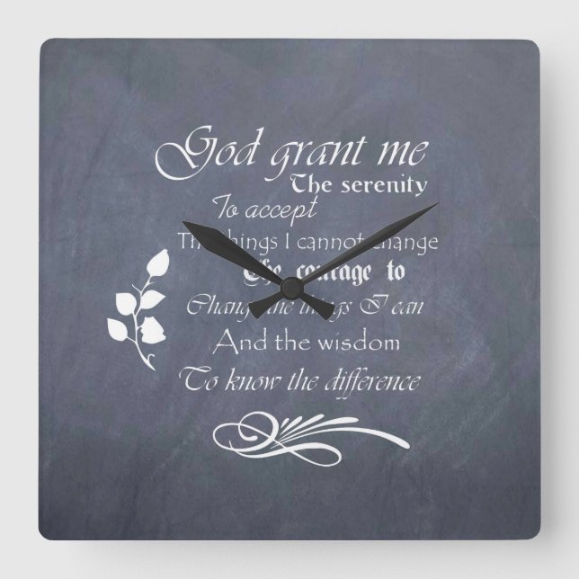 Relógio Redondo Rezar pela serenidade retro de prenda (Frente)