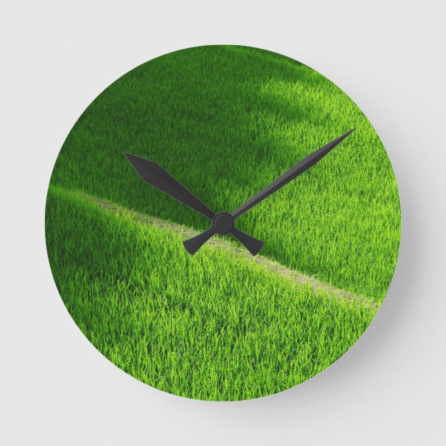Relógio Redondo Rice Terraces Yamada's Rice Fields Japão (Frente)