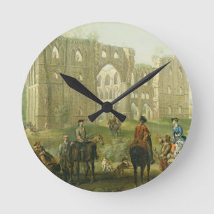 Relógio Redondo Riders Pausing by the Ruins of Rievaulx Abbey, c.1